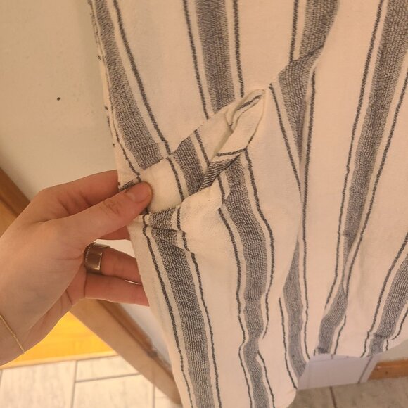 Linen Striped Mini Dress - Picture 2 of 5